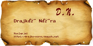 Drajkó Nóra névjegykártya