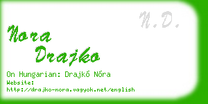 nora drajko business card
