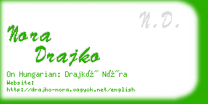 nora drajko business card